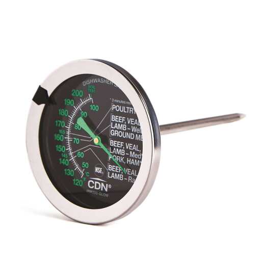 CDN - Therm Dial Cooking Meat/Poultry Glow Ovenproof ProAccurate Silver - Limolin 