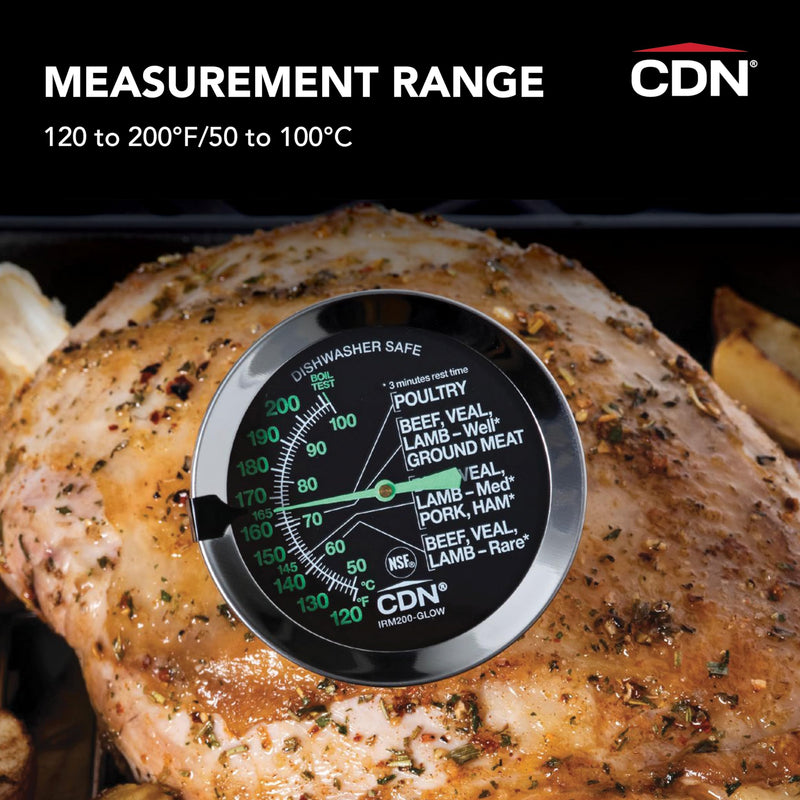 CDN - Therm Dial Cooking Meat/Poultry Glow Ovenproof ProAccurate Silver - Limolin 