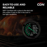 CDN - Therm Dial Cooking Meat/Poultry Glow Ovenproof ProAccurate Silver - Limolin 