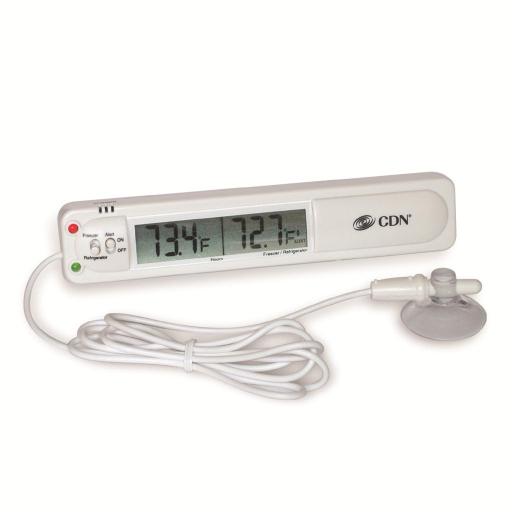 CDN - Therm Digital Audio/Visual Fridge/Freezer Alarm w/Alert White - Limolin 