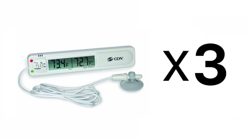 CDN - Therm Digital Audio/Visual Fridge/Freezer Alarm w/Alert White - Limolin 