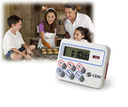 CDN - Timer/Clock Digital Multi-Task 24hr (hr/min/sec Scale) White - Limolin 