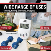 CDN - Timer Digital Loud Alarm Big Digits 20hr (hr/mn Scale) White - Limolin 