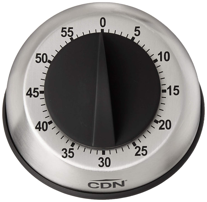 CDN - Timer Mechanical Heavy Duty 1hr (min Scale) Silver - Limolin 