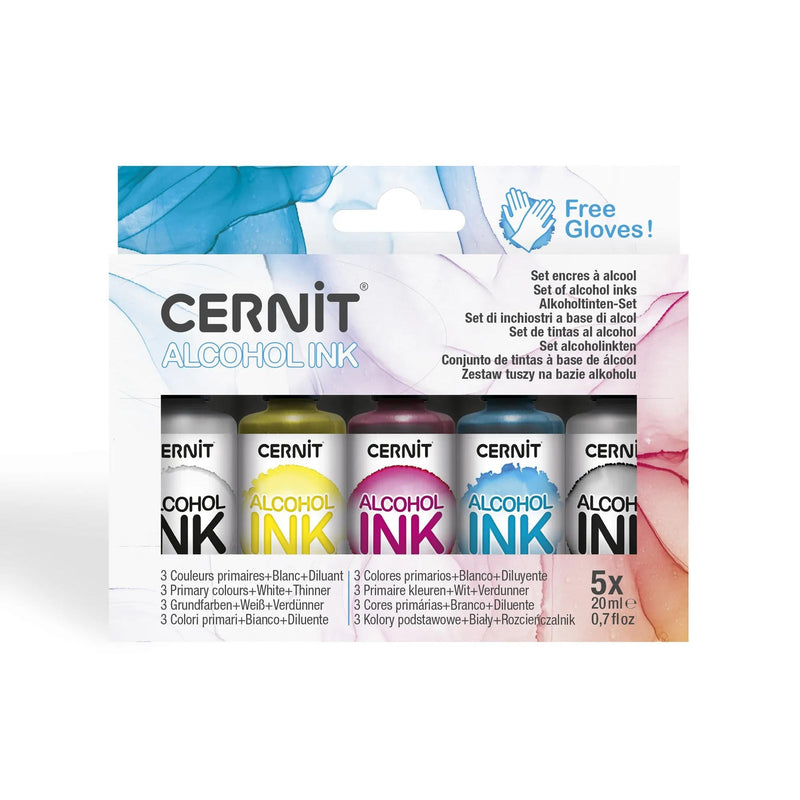 Assortment Alcohol ink Cernit Primary colors