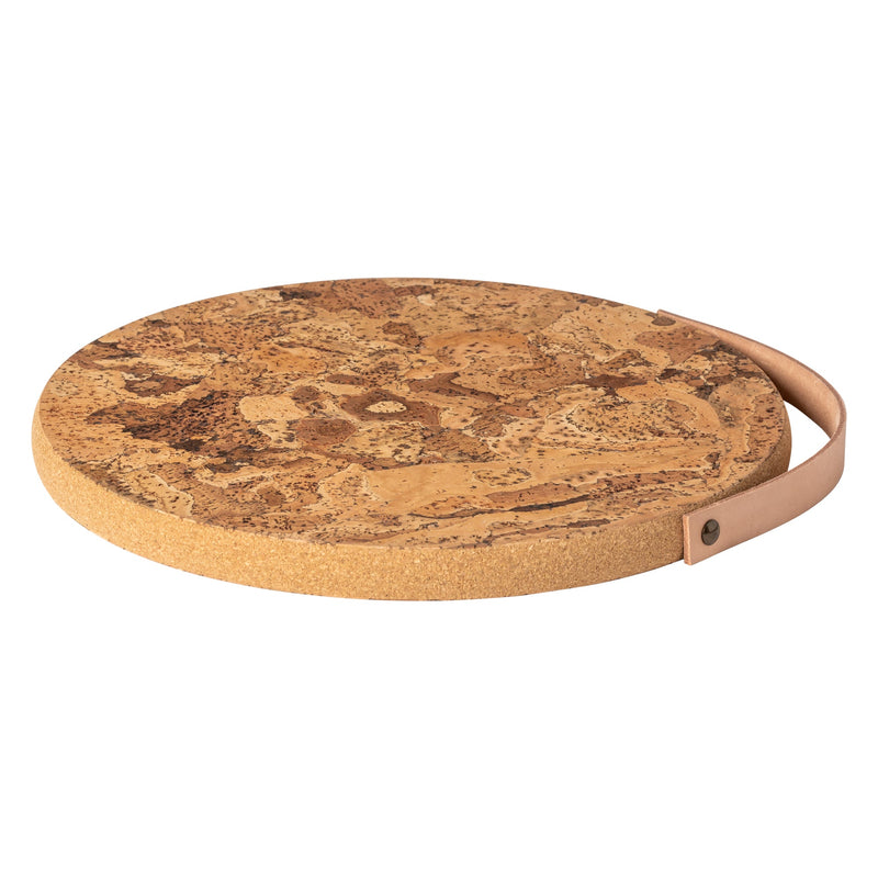 Casafina - Large Cork Trivet with Leather Handle Cork