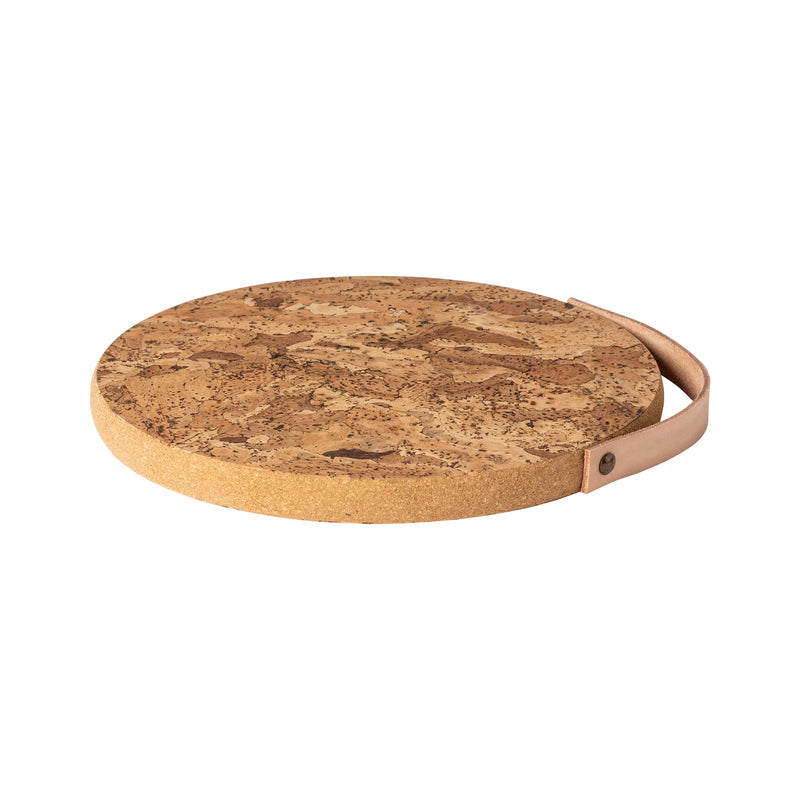 Casafina - Mid Size Cork Trivet with Leather Handle Cork