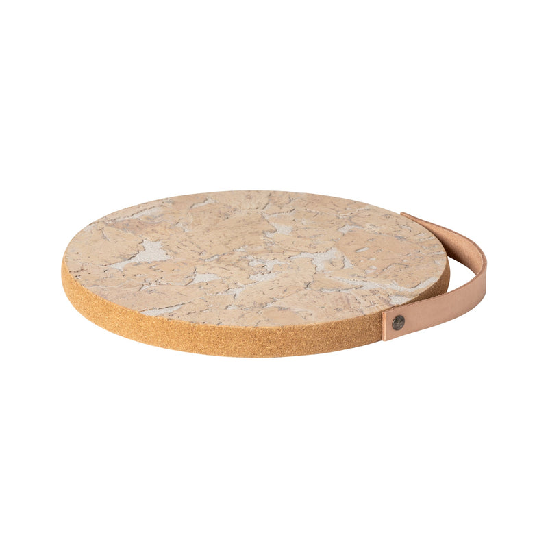 Casafina - Mid Size Cork Trivet with Leather Handle Cork