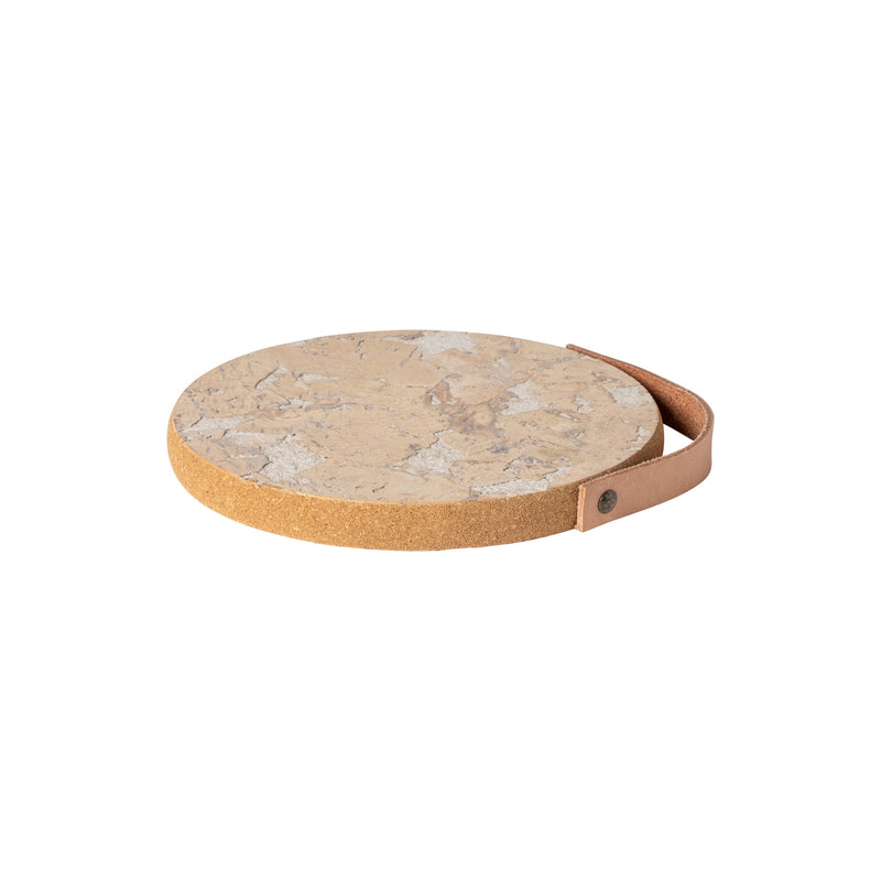 Casafina - Small Cork Trivet with Leather Handle Cork