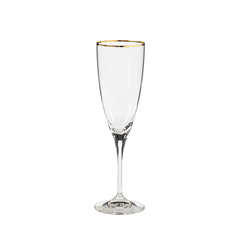 Casafina - Sens - Flute With Golden Rim | 8 oz. / 220 ml