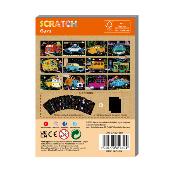 Avenir - Mini Scratch Book - Cars