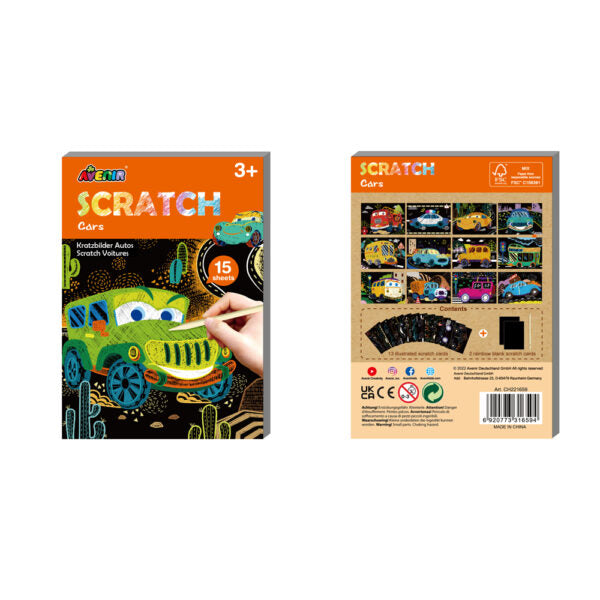 Avenir - Mini Scratch Book - Cars