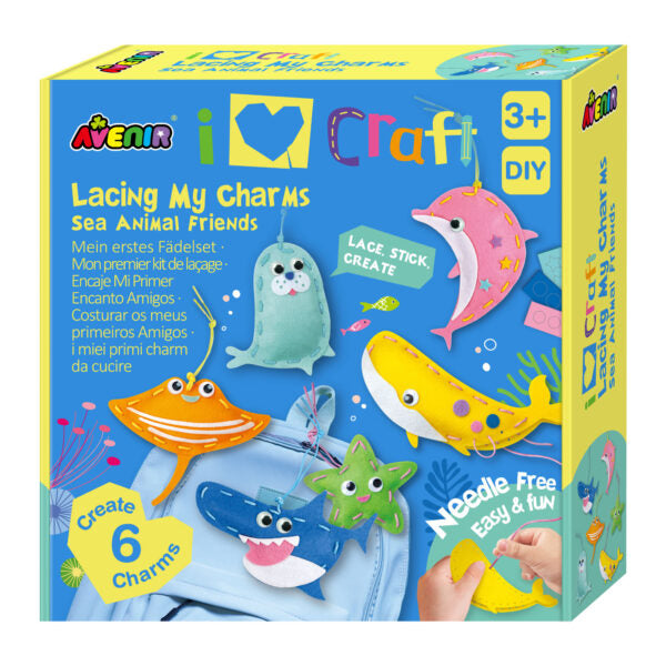 Avenir - AVENIR I LOVE CRAFT-LACING MY CHARMS SEA ANIMAL FRIENDS