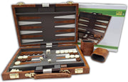 CHH Games - Backgammon - 18 Inch Vinyl Brown &Amp; White Backgammon - Limolin 