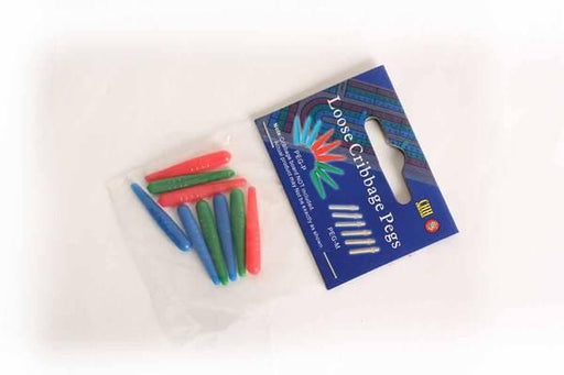 CHH Games - Cribbage - 9 Pc/Set Plastic Pegs (3 Colors) - Limolin 