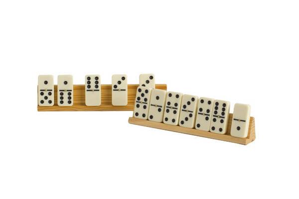CHH Games - Dominoes - Wooden Domino Tile Holder - Limolin 