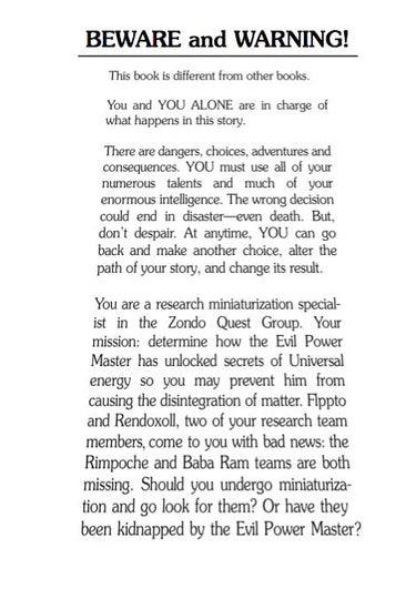 CHOOSE - (Classic) Prisoner of the Ant People - Limolin 