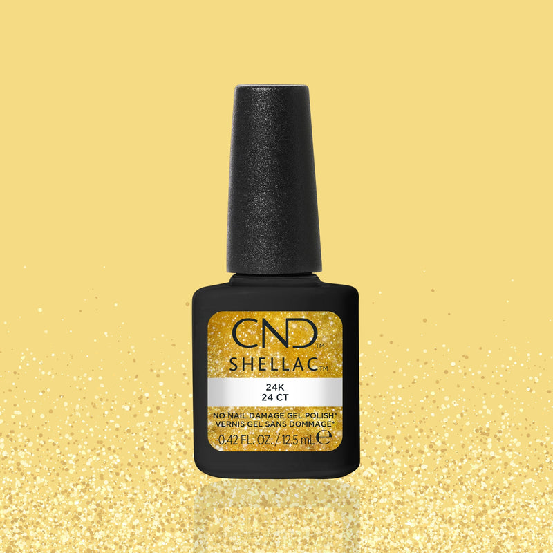 CND - SHELLAC Glittercore Gel Polish - 24K #497 | 0.42 fl oz / 12.5 mL