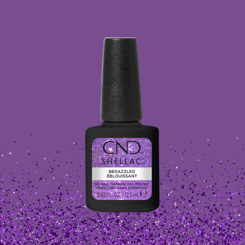 CND - SHELLAC Glittercore Gel Polish - Bedazzled #500 | 0.42 fl oz / 12.5 mL