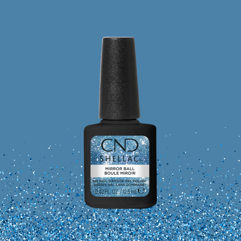 CND - SHELLAC Glittercore Gel Polish - Mirror Ball #501 | 0.42 fl oz / 12.5 mL