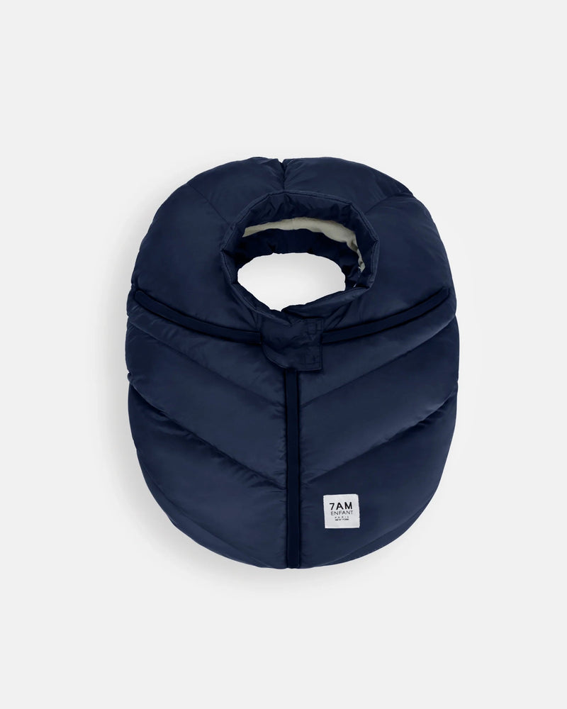 7AM - Car Seat Cocoon - Navy Plush