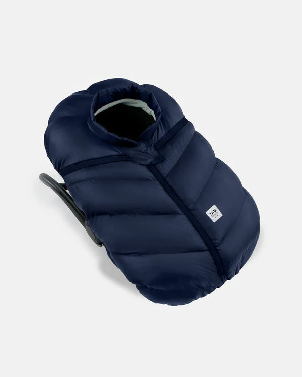 7AM - Car Seat Cocoon - Navy - 0-12M