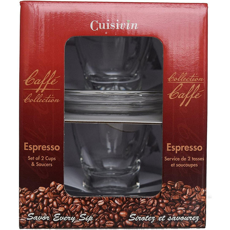 Caffe Collection - Caffe Espresso 25oz - gift box set (2 cups + 2 saucers) - Limolin 