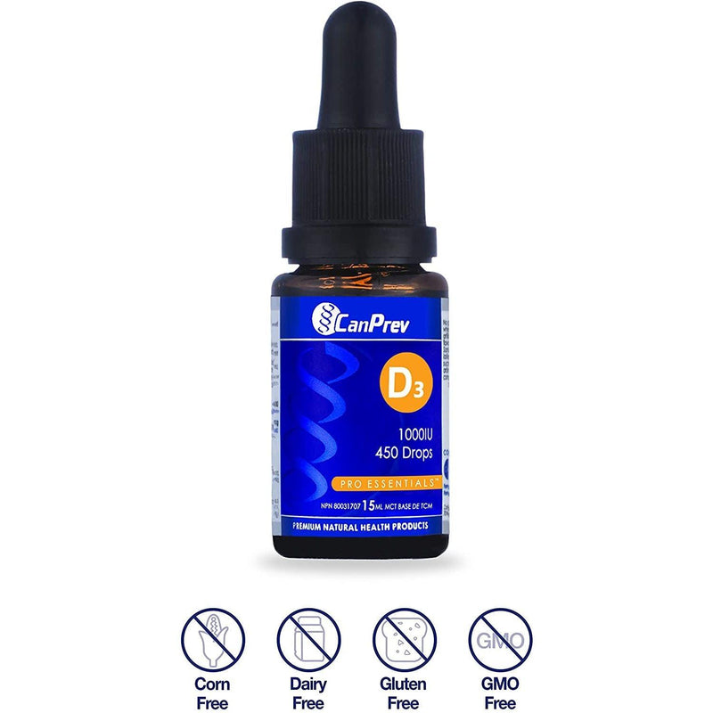Canprev - D3 Drops 1000IU - MCT base, 15 ml - Limolin 