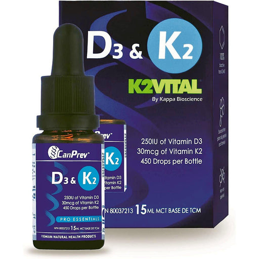 Canprev - D3 & K2 Drops - MCT base, 15 ml - Limolin 