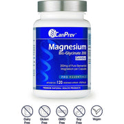 Canprev - Magnesium BisGlycinate 200 Gentle, 120 v-caps - Limolin 
