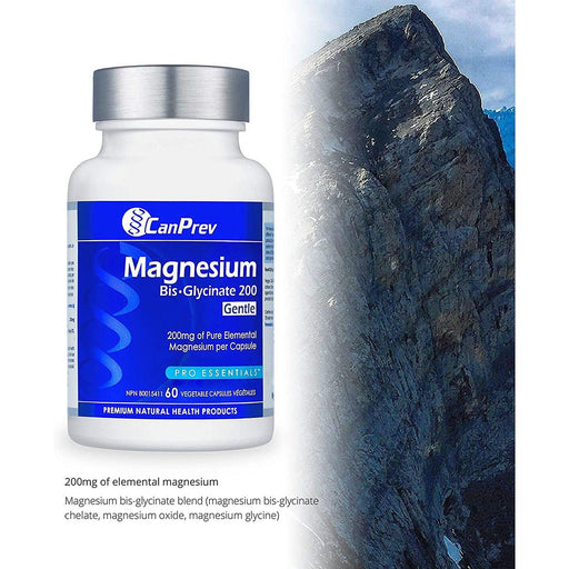 Canprev - Magnesium BisGlycinate 200 Gentle, 120 v-caps - Limolin 