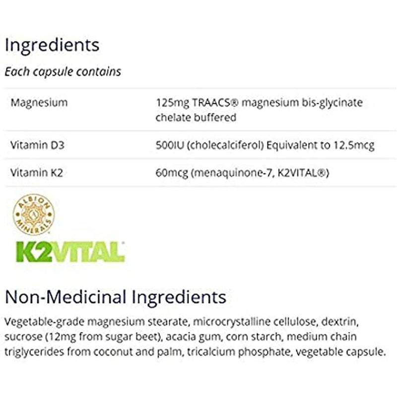 Canprev - Magnesium + Vegan D3 & K2, 90 v-caps - Limolin 