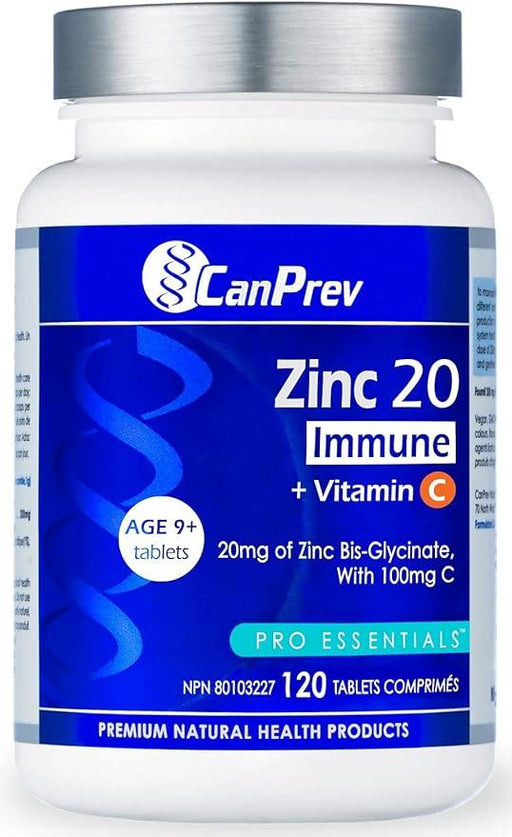 Canprev - Zinc 20 Immune + Vitamin C, 120 tablets - Limolin 