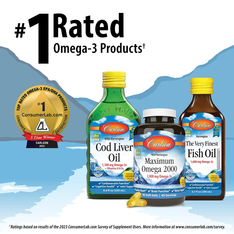 Carlson Laboratories - Cod Liver Light Lemon 150 Sgel - Limolin 