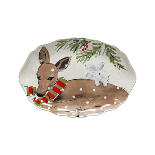 Casafina - Deer Friends Oval platter - Limolin 