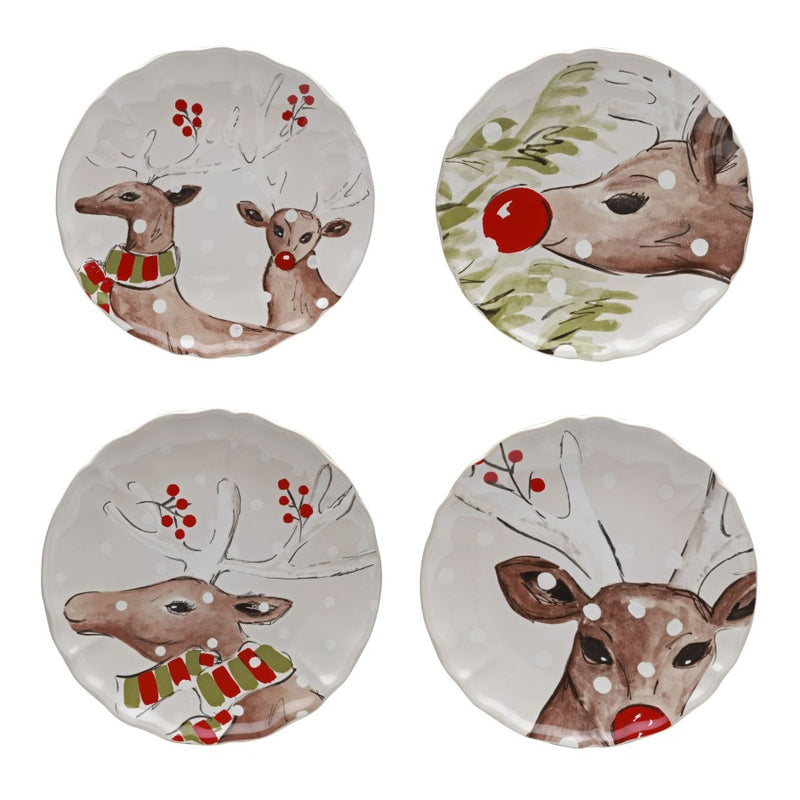 Casafina - Deer Friends Salad plate set/4 - Limolin 