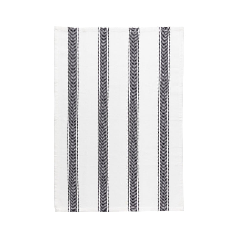 Casafina - Kitchen Towel Black Herringbone stripes - Limolin 
