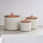 Casafina - Pacifica Canister w/oak lid 20cm - Limolin 