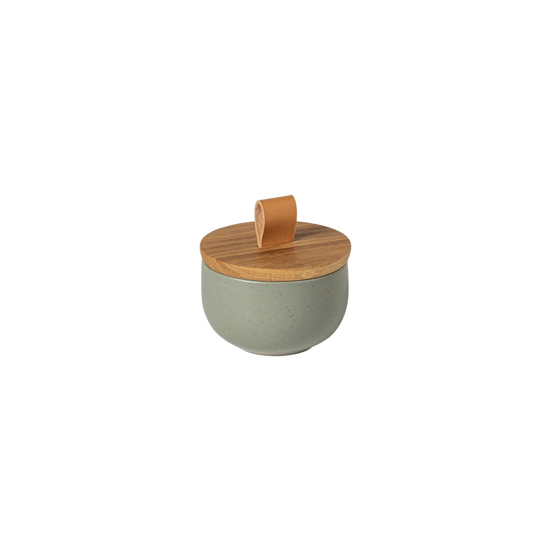 Casafina - Pacifica Salt Cellar w/Oak lid - Limolin 