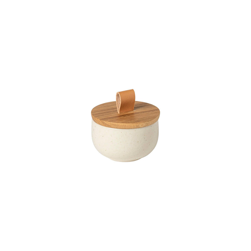 Casafina - Pacifica Salt Cellar w/Oak lid - Limolin 