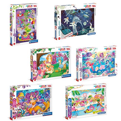 Clementoni - 104Pc - Children'S Asst - Glitter/Jewels/Brilliant Ml - Limolin 