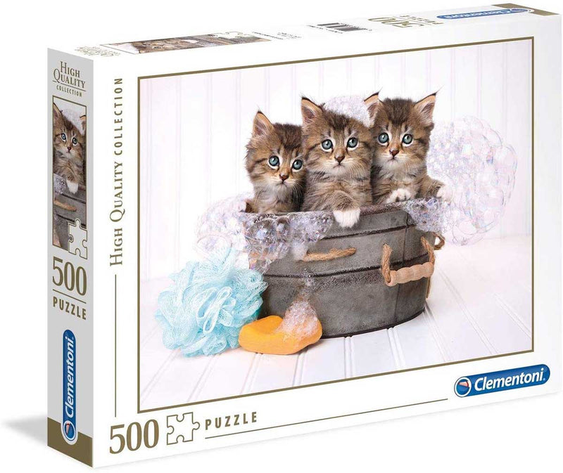 Clementoni - 500-Piece Puzzle (Chatons Et Savons) - Limolin 