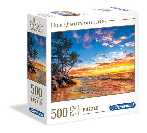 Clementoni - 500Pc Hqc - Paradise Beach - Square Box Ml - Limolin 