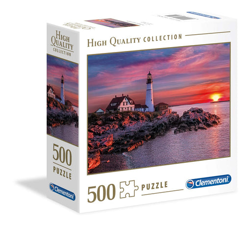 Clementoni - 500Pc Hqc - Portland Head Light - Square Box - Limolin 