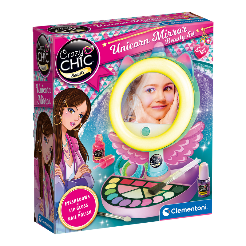 Clementoni - CRAZY CHIC: UNICORN MIRROR BEAUTY SET - Limolin 