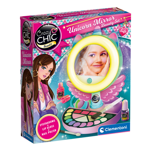 Clementoni - CRAZY CHIC: UNICORN MIRROR BEAUTY SET - Limolin 