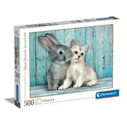 Clementoni - Cat & Bunny (500-Piece Puzzle) - Limolin 