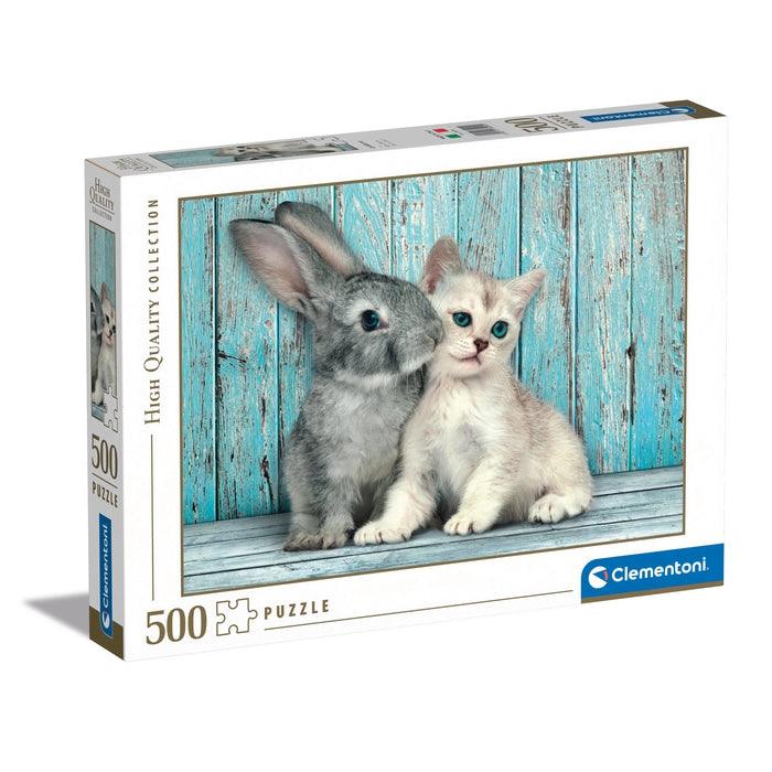 Clementoni - Cat & Bunny (500-Piece Puzzle) - Limolin 