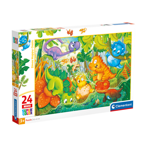 Clementoni - Dinos Happy Oasis (24-Piece Puzzle) - Limolin 