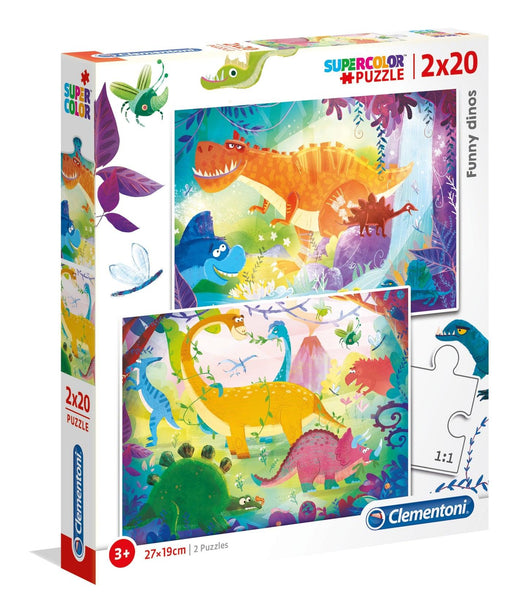 Clementoni - Dinosaurs (2x20-Piece Puzzle) - Limolin 